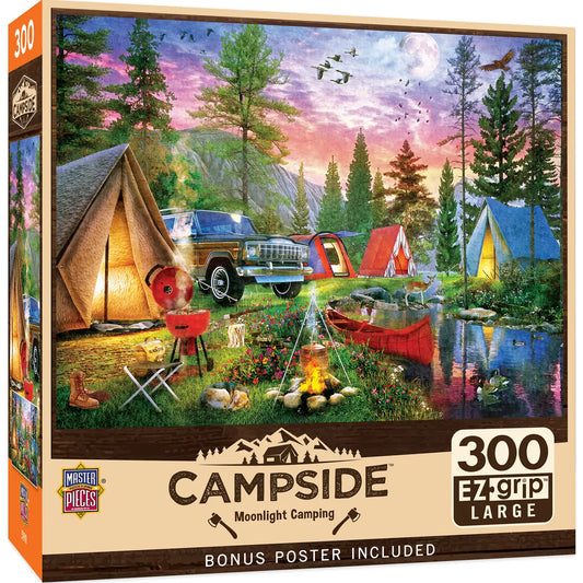 Master Pieces Campside - Moonlight Camping 300 Piece Ez Grip Puzzle No. 32222