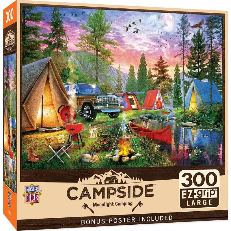 Master Pieces Campside - Moonlight Camping 300 Piece Ez Grip Puzzle No. 32222