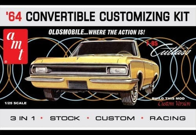 AMT 1964 Oldsmobile F-85 Cutlass Convertible 1/25th Scale Plastic Car Model No. AMT1200/12