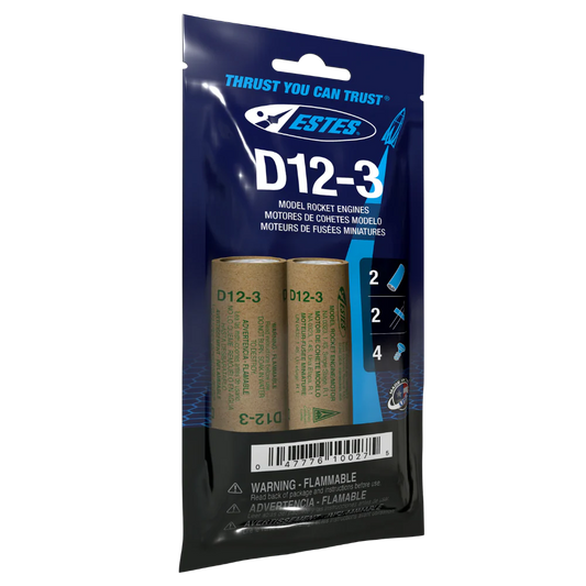 Estes D12-3 Rocket Engines 2 Pack