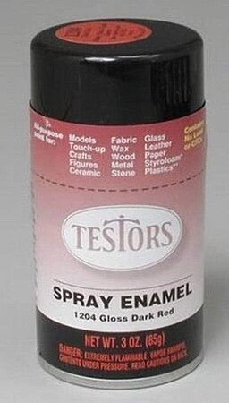 Testors Spray Enamel Dark Red No. 1204T