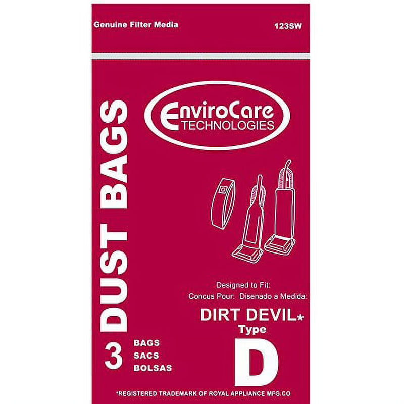 Dirt Devil Type D Vacuum Bags (3 Pack)