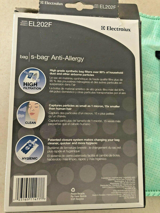 Electrolux El202F Bag Vacuum Cleaner- Type S Canister