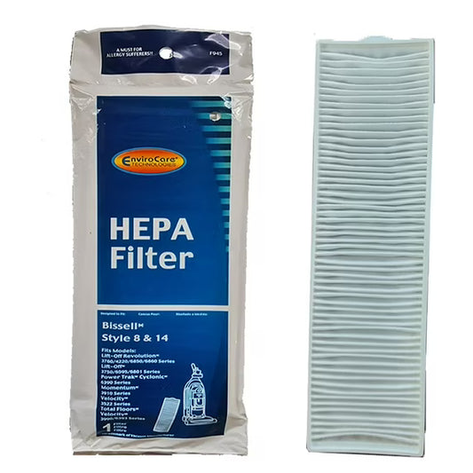 EnviroCare for Bissell Bagless Upright Vacuum Cleaner Style 8 / 14 HEPA Pleated Micro Post Motor Exhaust Filter 2036608 3091 L