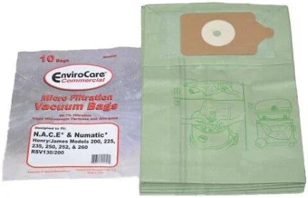 EnviroCare Micro Filtration Vacuum Bags  10 Pack for Henry, James, Hetty, and Harry Models