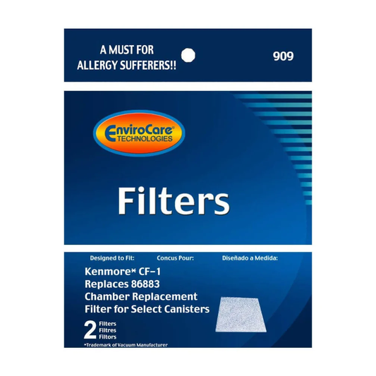 2 Filter 86883 Cf1 Kenmore Ultra Care& Panasonic Vacuum Cleaner by Envirocare 909