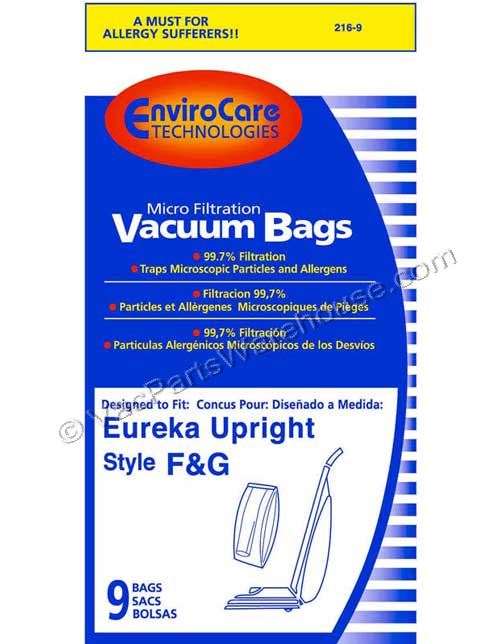 Envirocare Replacement for Eureka F&G Bags, 9 Pack