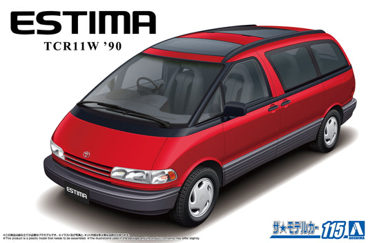 Aoshima Toyota TCR11W ESTIMA TWIN MOON ROOF 1990 1/24th Scale Plastic Car Model Kit No. AOS05753