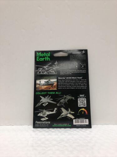 Fascinations Metal Earth UH-60 Black Hawk Helicopter 3D Metal Model Kit Puzzle for Adults Puzzle Assembly Gift