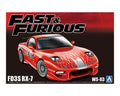 Aoshima Fast & Furious FD3S RX-7 WS-03 1/24th Scale Plastic Car Model No. AOS06796
