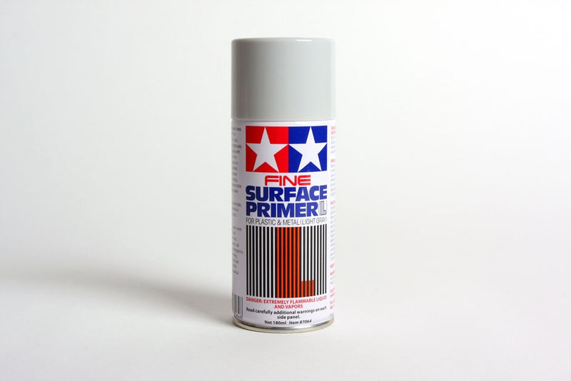 Tamiya Fine Surface Primer Light Gray 180Ml Spray Can No. 87064