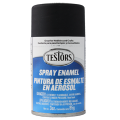 Testors Spray Enamel Flat Black No. 1249T