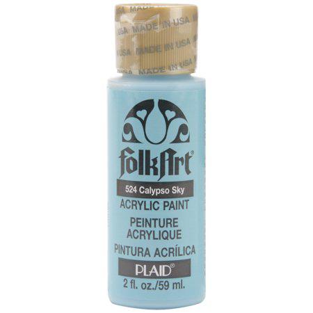 FolkArt 2 Fl. Oz. Calypso Sky Acrylic Paint with Matte Finish No. 524