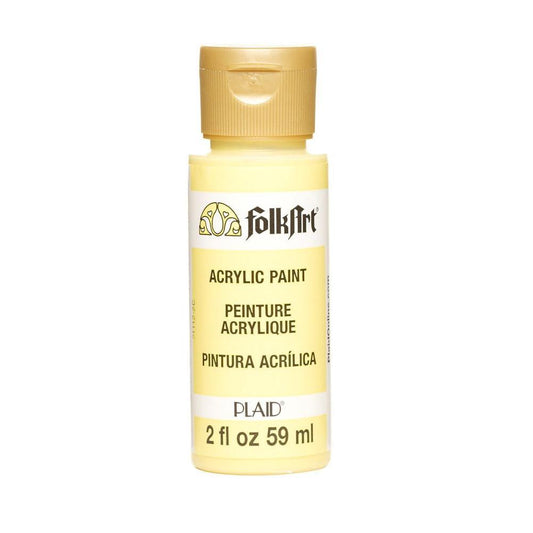 FolkArt Acrylic Craft Paint Matte Finish Sunny Yellow 2 Fl Oz No. 509