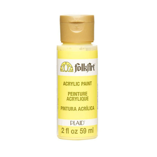 FolkArt Acrylic Matte Paint 2oz-Yellow Lemon No. 226