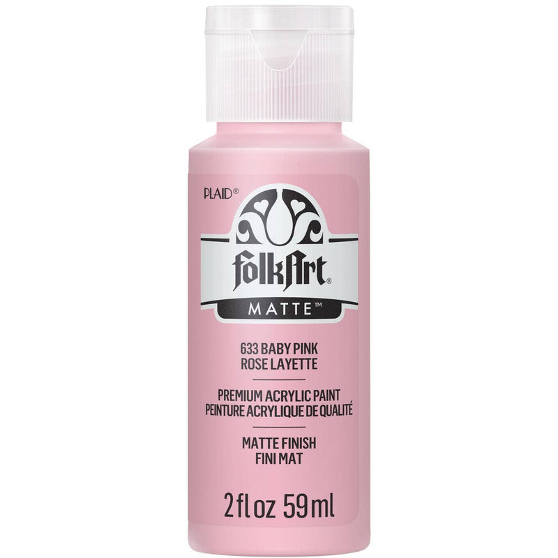 FolkArt Matte Acrylic Paint 2 oz: Baby Pink