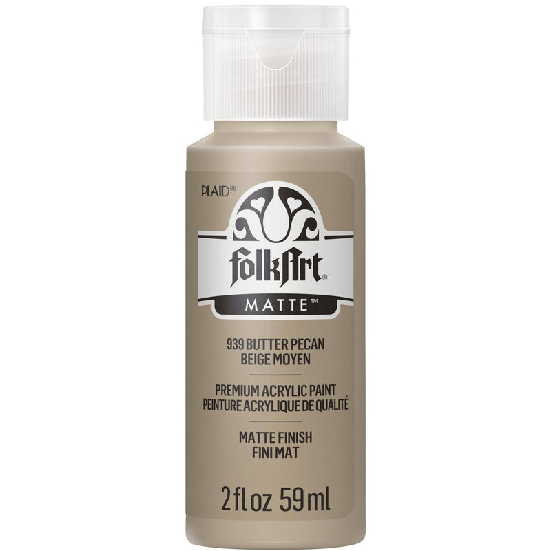 FolkArt Matte Acrylic Paint 2 oz: Butter Pecan
