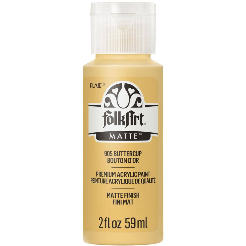 FolkArt Matte Acrylic Paint 2 oz: Buttercup