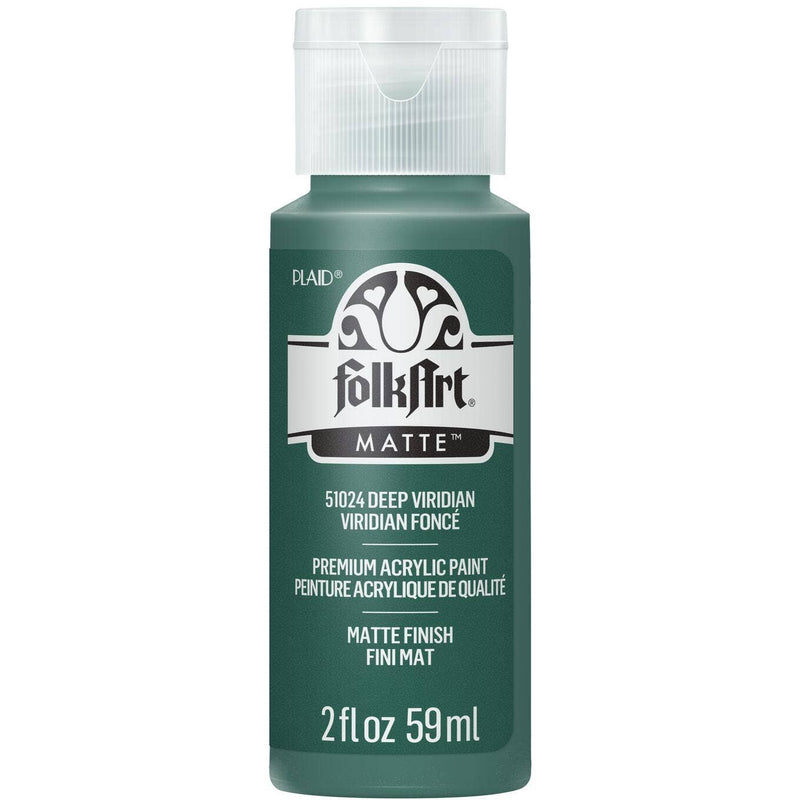 FolkArt Matte Acrylic Paint 2 oz: Deep Viridian