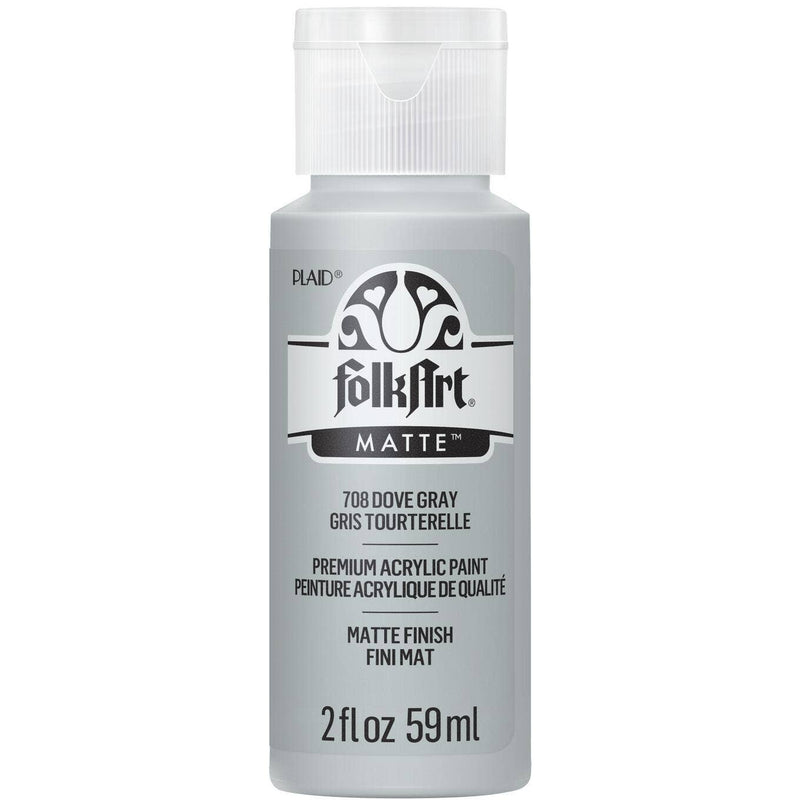 FolkArt Matte Acrylic Paint 2 oz: Dove Gray