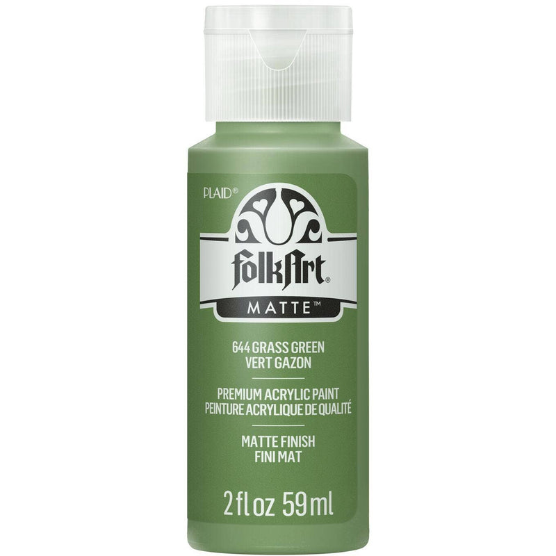 FolkArt Matte Acrylic Paint 2 oz: Grass Green