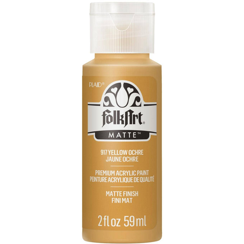 FolkArt Matte Acrylic Paint 2 oz: Yellow Ochre