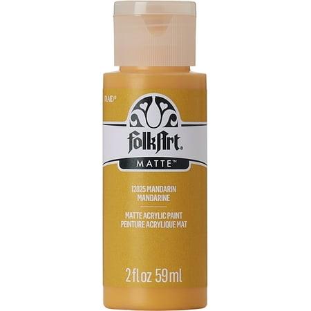 FolkArt Matte Acrylic Paint 2oz-Mandarin No. 12025