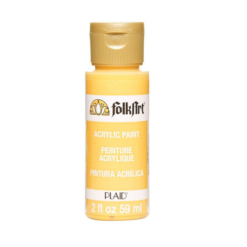 FolkArt No. 736 Acrylic Craft Paint, Matte Finish, School Bus Yellow
