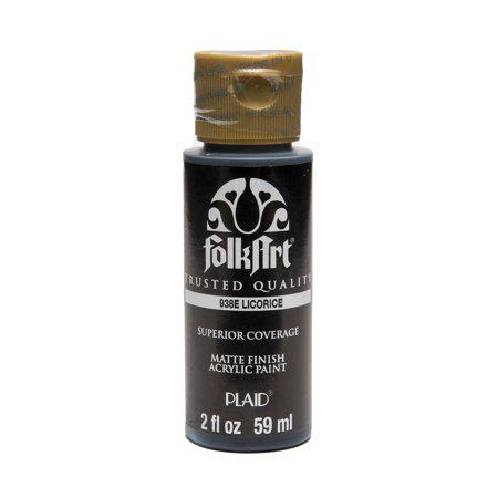 Folk Art Acrylic Craft Paint Matte Finish 2 Fl Oz Licorice Color No. 938