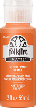 Folk Art Acrylic Craft Paint Matte Finish Pure Orange 2 fl oz No. 628