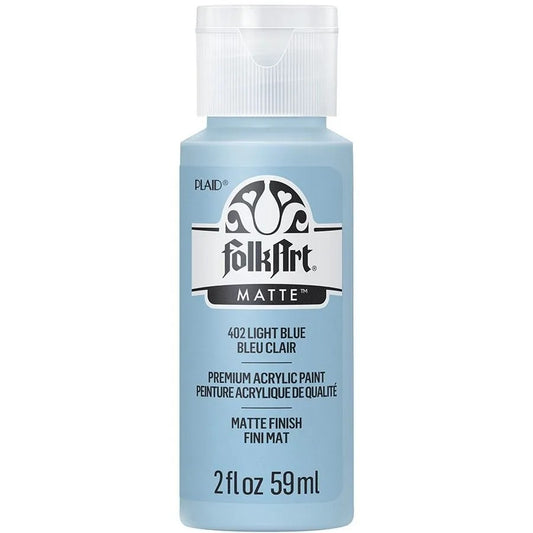 Folk Art Matte Acrylic Paint Light Blue 2 Fl Oz No. 402