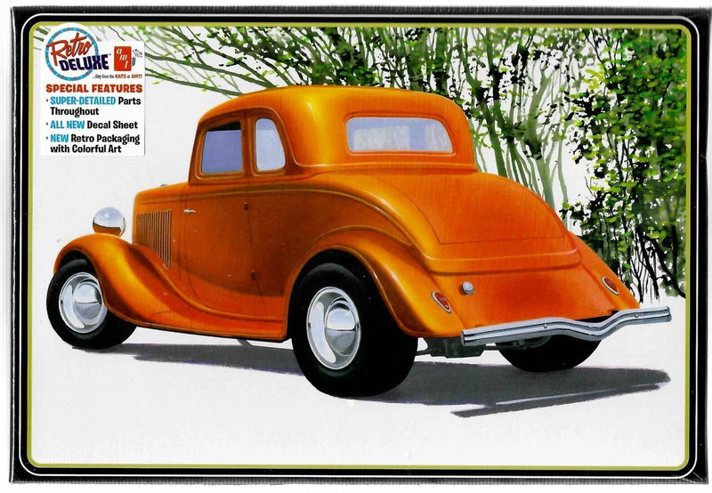 AMT 1934 Ford Street Rod 5 Window Coupe 1/2th Scale Plastic Model No. AMT1384
