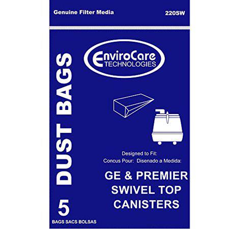 GE Whirlwind Canister Vacuum Bags  5 Bags per Pack