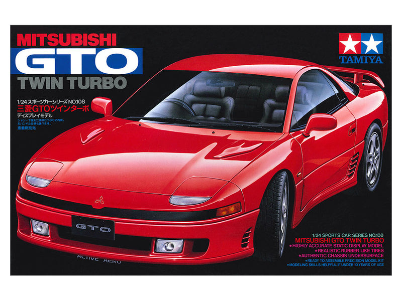 Tamiya Mitsubishi GTO Twin Turbo 1/24th Scale Plastic Car Model Kit No. TAM24108