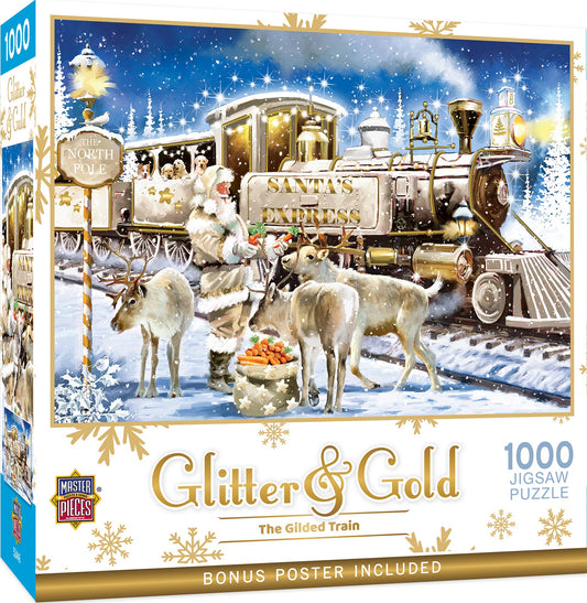 Glitter & Gold - The Gilded Train 1000 Piece Puzzle