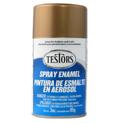 Testors Enamel Metallic Gold Spray Paint 3oz No. 1244T