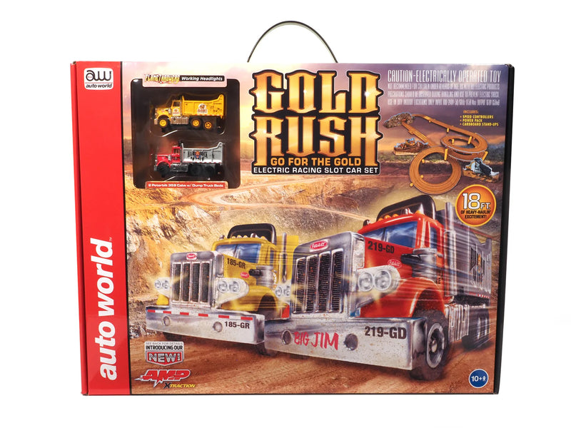 Auto World Gold Rush Go For The Gold Electric Racing Slot Car Set No. SR357