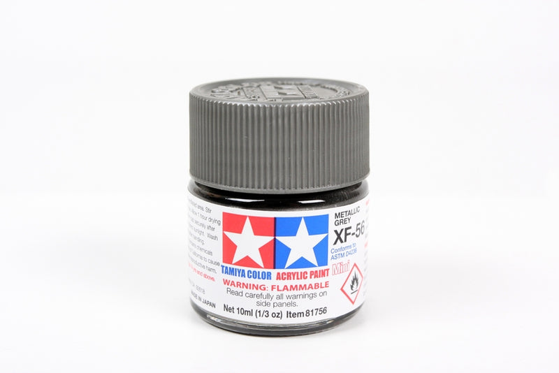 Tamiya Acrylic Paint Mini XF-56 Metallic Grey Color 10ml No. TAM81756