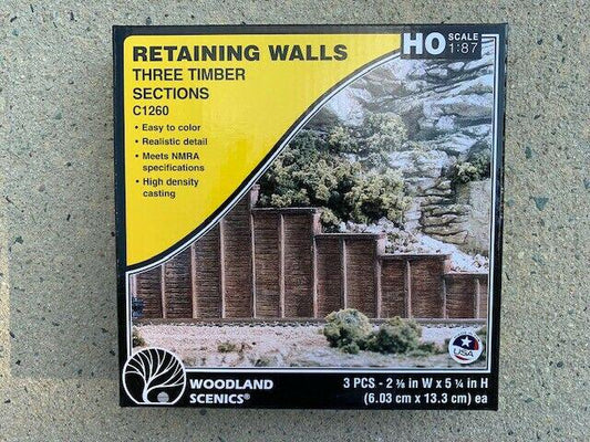 HO Retaining Walls Timber C 1260