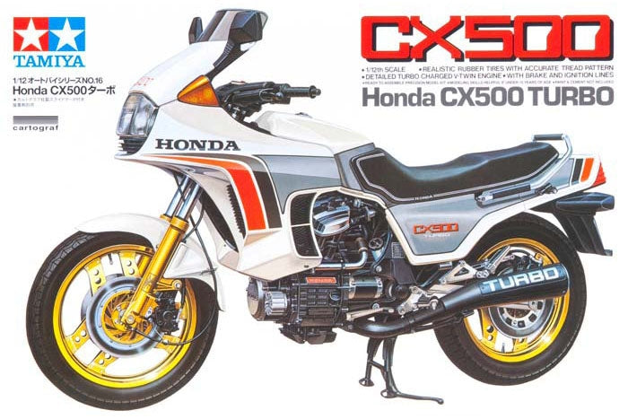 Tamiya Honda CX500 Turbo 1/12th Scale plastic motorcycle kit No. TAM14016