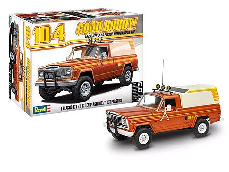 Revell 10.4 Good Buddy 1979 Jeep J-10 Pickup with Camper Top 1/24th Scale Plastic Model No. RMX14568
