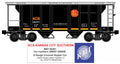 Ready Made Trains O Scale Kansas City SOU 34ft 2-Bay Covered Hopper Car No. RMT-86391
