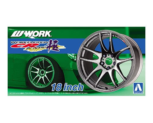 Aoshima WorkerMotion CR Kiwami 18 Inch 1/24th Scale Plastic Car Model 4 Pack Wheels & Rims No. AOS05300