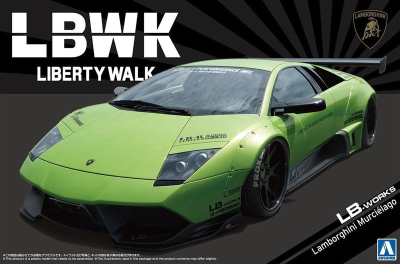 Aoshima LB★WORKS Lamborghini Murcielago LIMITED 20 Ver.2 1/24th Scale Plastic Car Model No. AOS05994