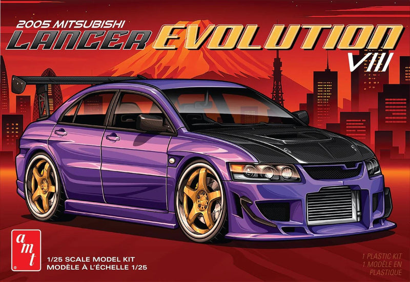 AMT 2005 Mitsubishi Lancer Evolution VIII 25th Scale Plastic Model No. AMT1552