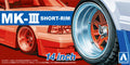 Aoshima MK-III Short-Rim 14 Inch 1/24th Scale Plastic Car Model 4 Pack Wheels & Rims No. AOS20515