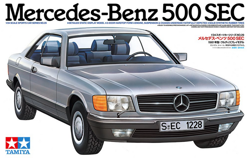 Tamiya Mercedes-Benz 500 SEC 1/24th Scale Plastic Car Model TAM24029