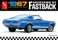 AMT 1967 Mustang GT Fastback 1/25th Scale Plastic Model Kit No. AMT1241