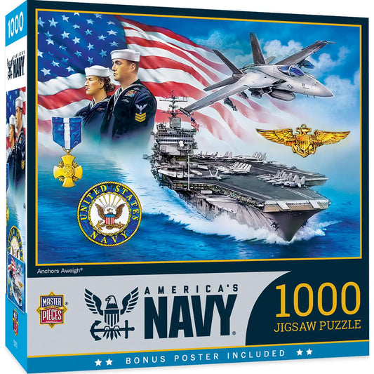 Master Pieces America's Navy - Anchors Away 1000 Piece Puzzle No. 72122