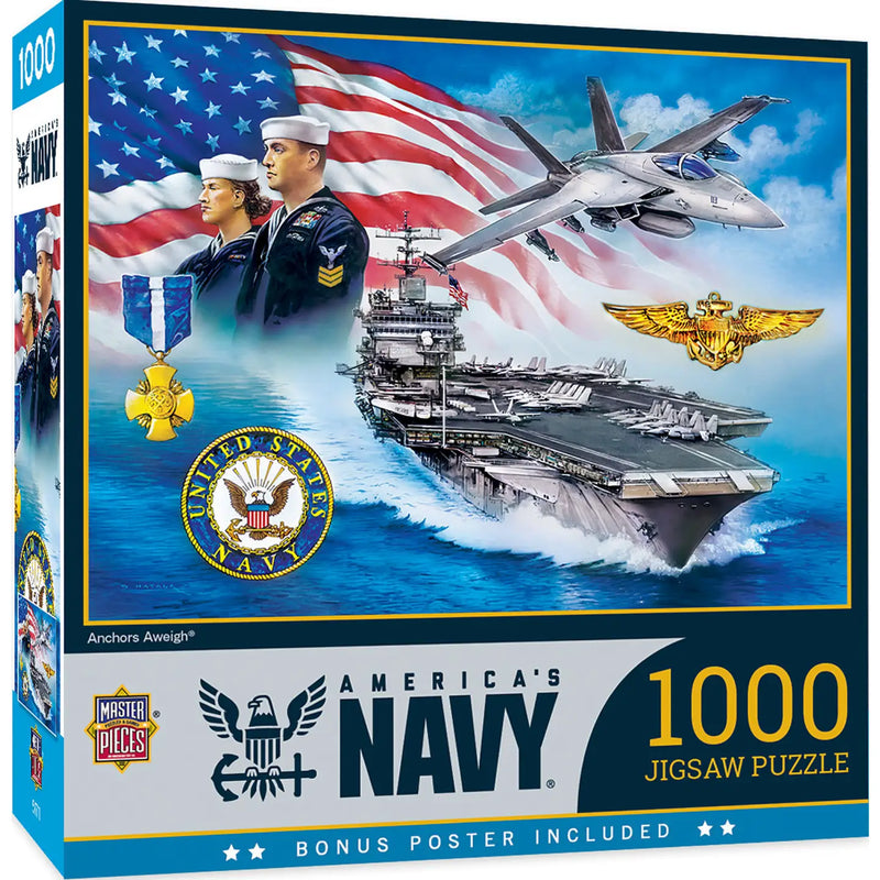 Master Pieces America's Navy - Anchors Away 1000 Piece Puzzle No. 72122